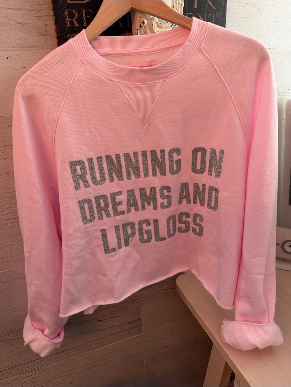 PINK Victoria's Secret x Legally Blonde Elle Cotton Sweatshirt with Silver Text